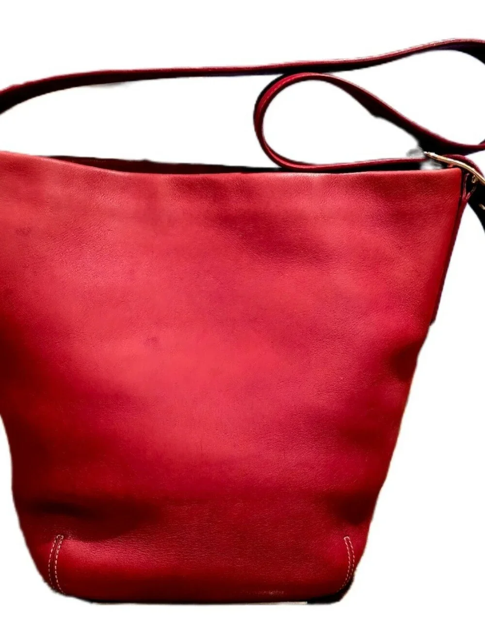 Coach 9186 Vintage Legacy Soho Red Leather Bucket Duffle Shoulder Bag W/Wallet
